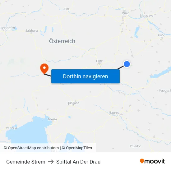 Gemeinde Strem to Spittal An Der Drau map