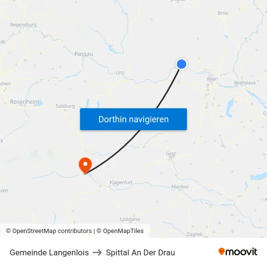 Gemeinde Langenlois to Spittal An Der Drau map