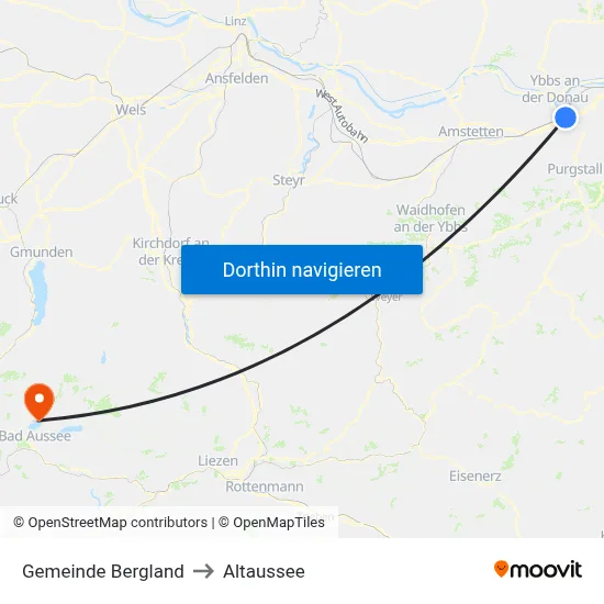 Gemeinde Bergland to Altaussee map