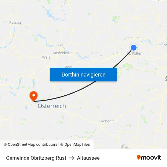Gemeinde Obritzberg-Rust to Altaussee map