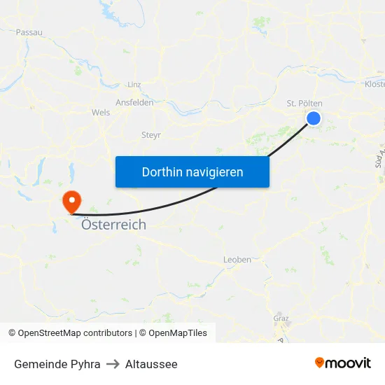 Gemeinde Pyhra to Altaussee map