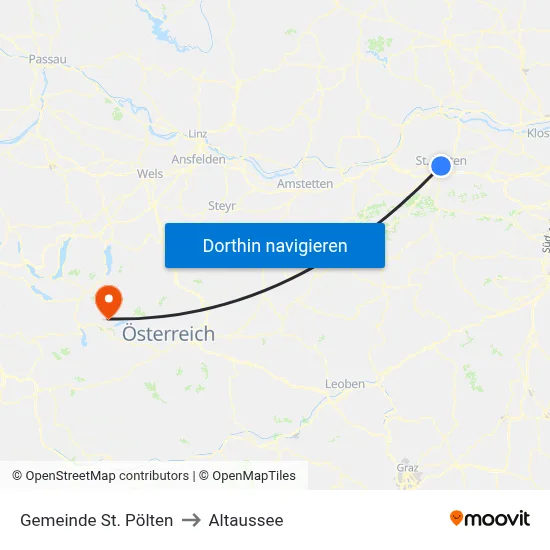 Gemeinde St. Pölten to Altaussee map