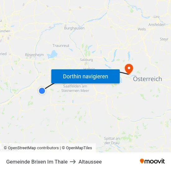 Gemeinde Brixen Im Thale to Altaussee map