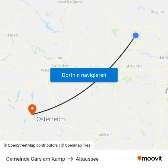 Gemeinde Gars am Kamp to Altaussee map