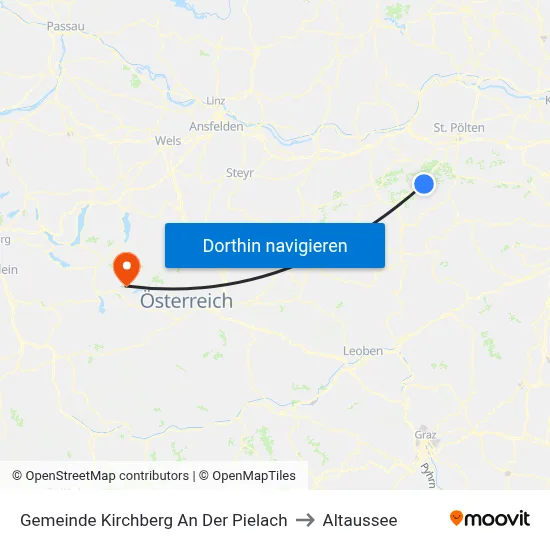 Gemeinde Kirchberg An Der Pielach to Altaussee map