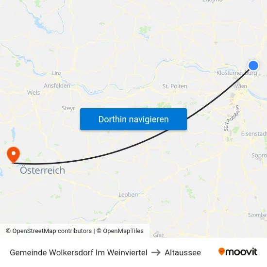 Gemeinde Wolkersdorf Im Weinviertel to Altaussee map