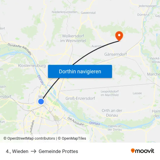 4., Wieden to Gemeinde Prottes map