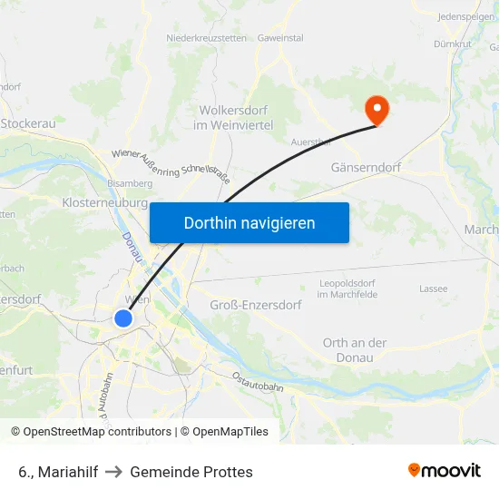 6., Mariahilf to Gemeinde Prottes map
