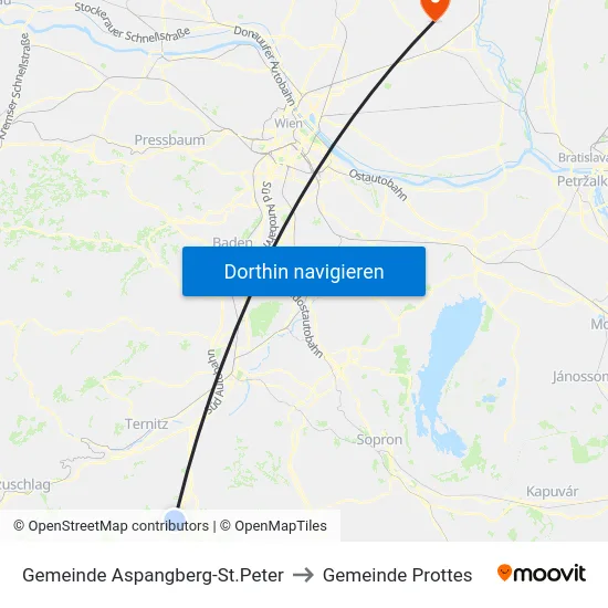 Gemeinde Aspangberg-St.Peter to Gemeinde Prottes map