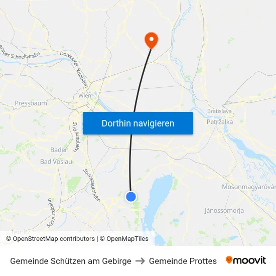 Gemeinde Schützen am Gebirge to Gemeinde Prottes map
