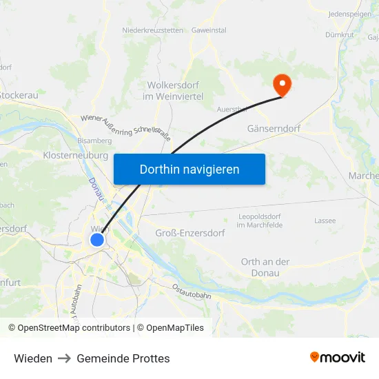 Wieden to Gemeinde Prottes map