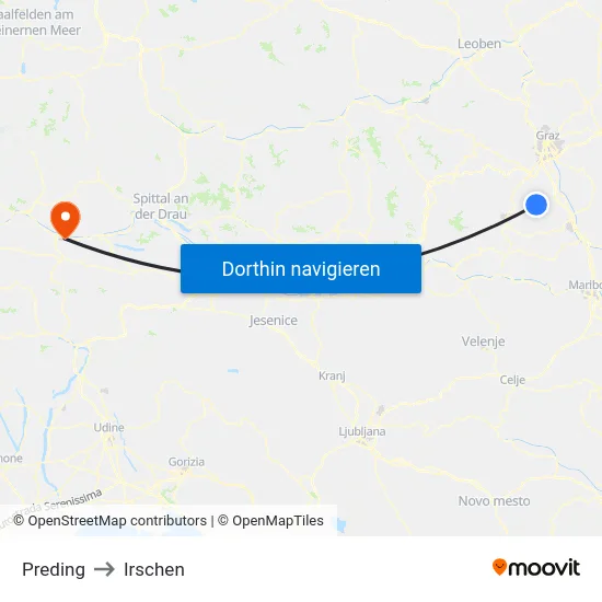 Preding to Irschen map