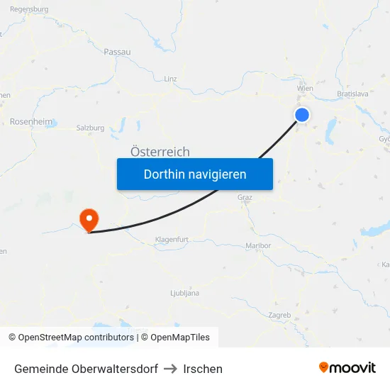 Gemeinde Oberwaltersdorf to Irschen map