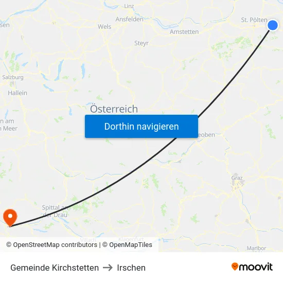 Gemeinde Kirchstetten to Irschen map