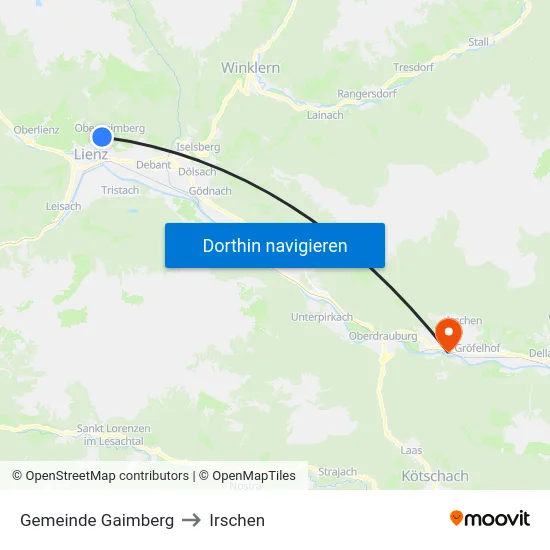 Gemeinde Gaimberg to Irschen map