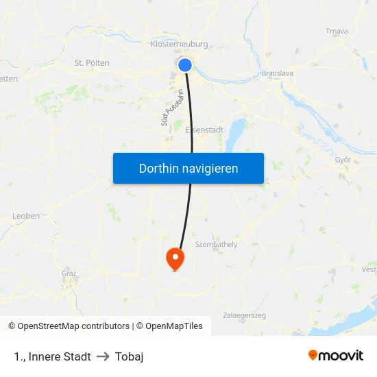 1., Innere Stadt to Tobaj map