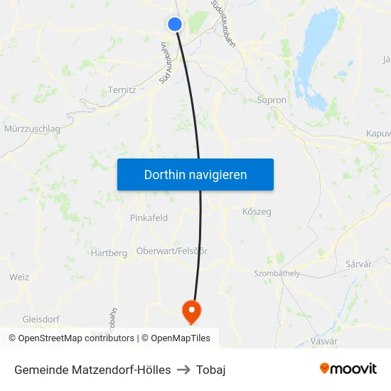 Gemeinde Matzendorf-Hölles to Tobaj map