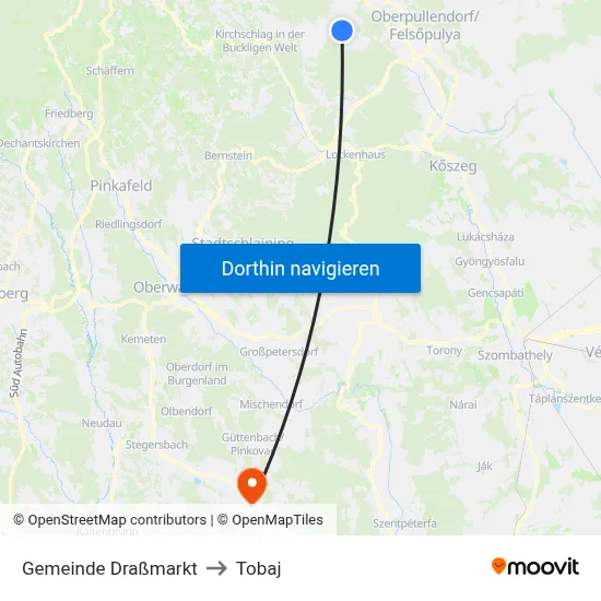 Gemeinde Draßmarkt to Tobaj map