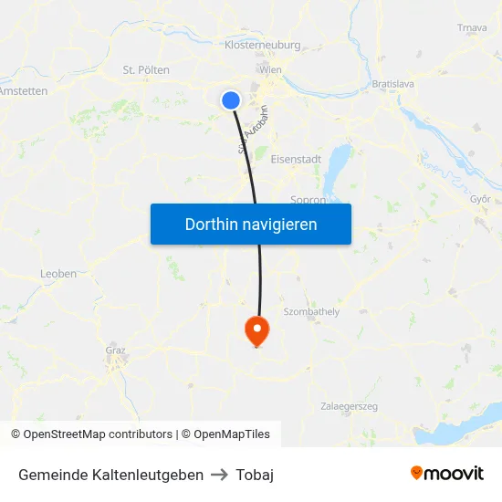 Gemeinde Kaltenleutgeben to Tobaj map
