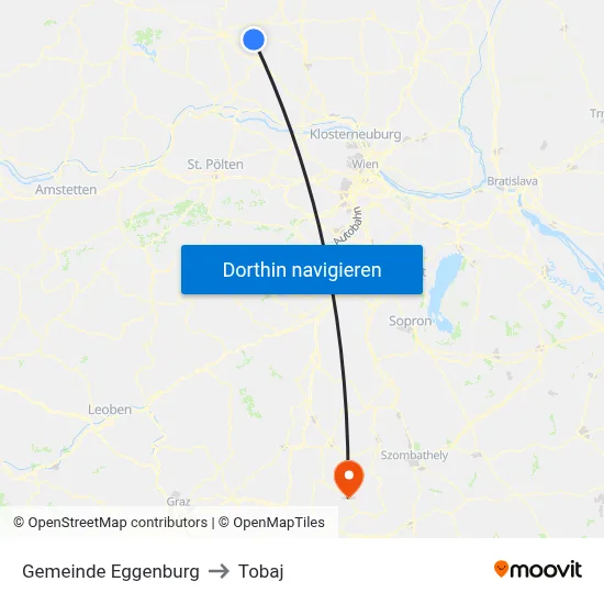 Gemeinde Eggenburg to Tobaj map