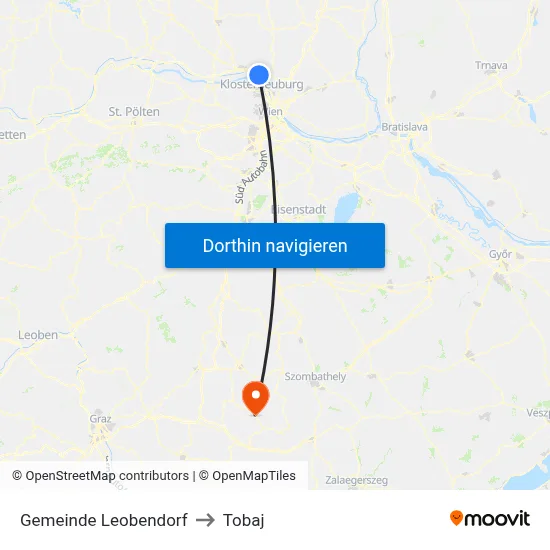 Gemeinde Leobendorf to Tobaj map
