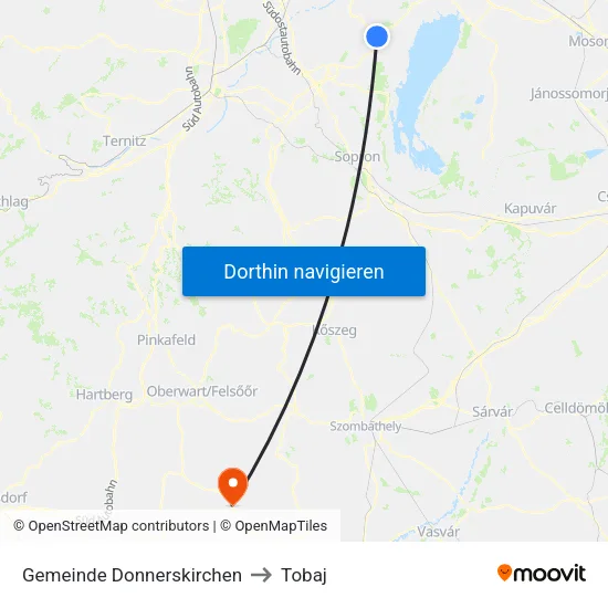 Gemeinde Donnerskirchen to Tobaj map