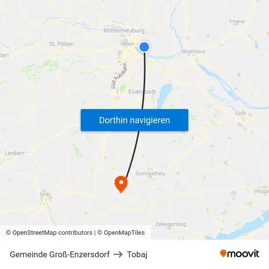 Gemeinde Groß-Enzersdorf to Tobaj map