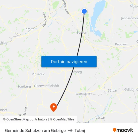 Gemeinde Schützen am Gebirge to Tobaj map