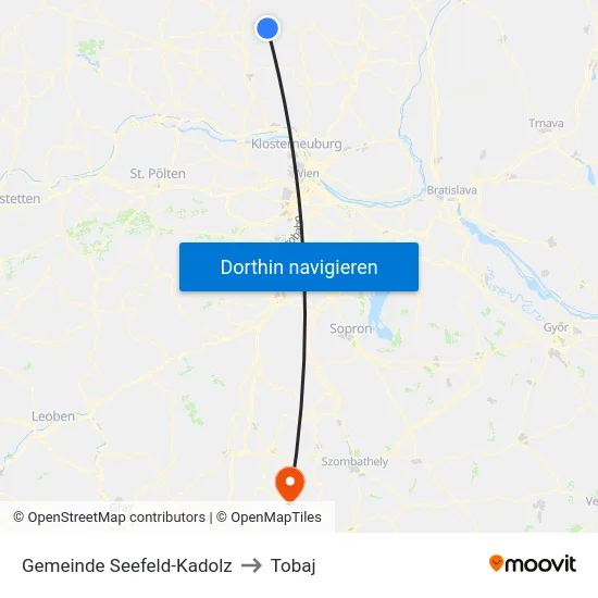 Gemeinde Seefeld-Kadolz to Tobaj map