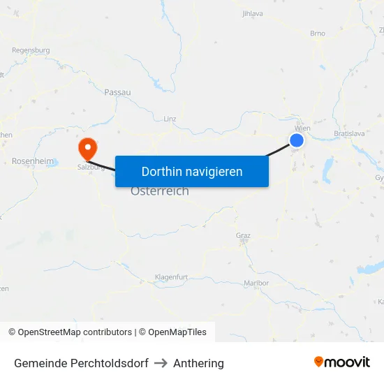 Gemeinde Perchtoldsdorf to Anthering map