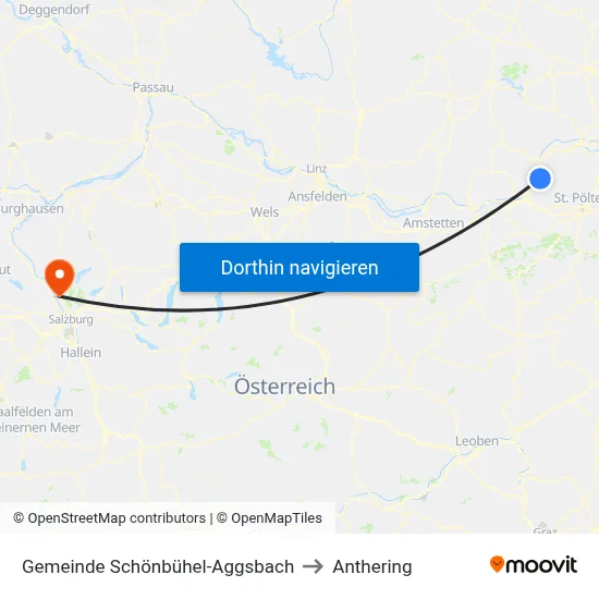 Gemeinde Schönbühel-Aggsbach to Anthering map