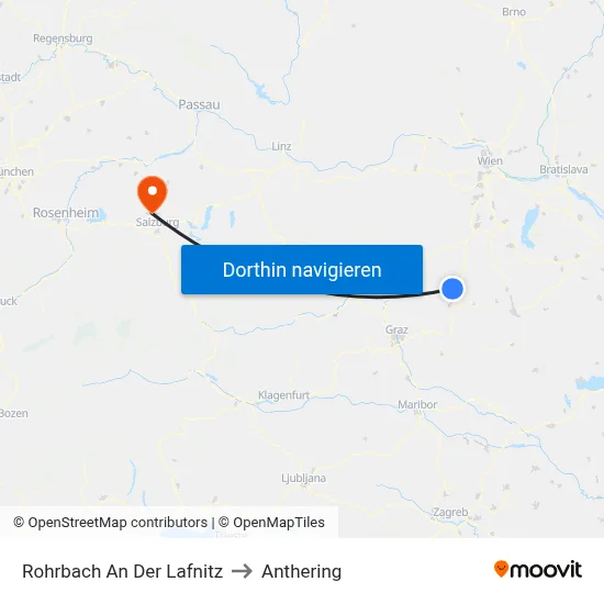 Rohrbach An Der Lafnitz to Anthering map
