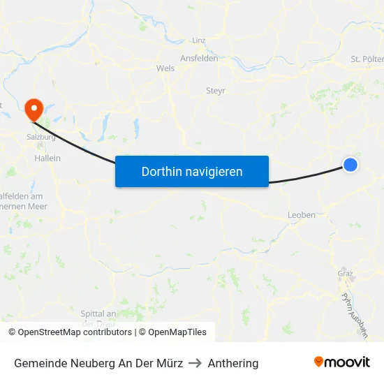 Gemeinde Neuberg An Der Mürz to Anthering map