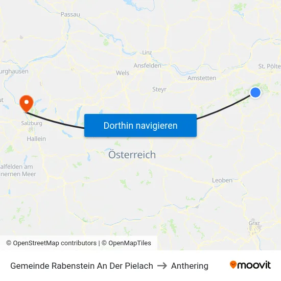 Gemeinde Rabenstein An Der Pielach to Anthering map