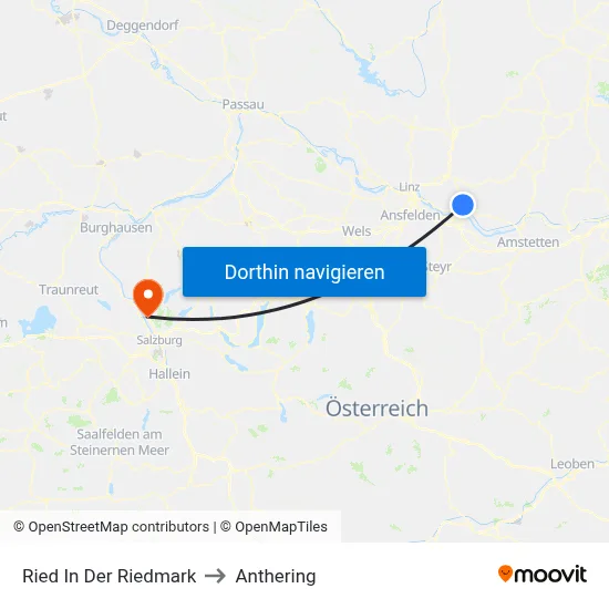 Ried In Der Riedmark to Anthering map