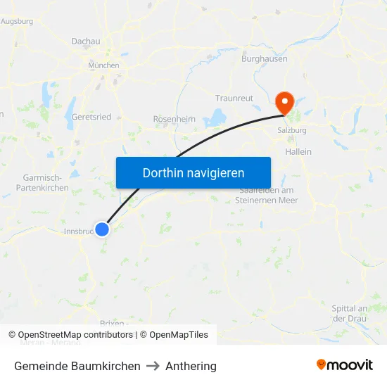 Gemeinde Baumkirchen to Anthering map