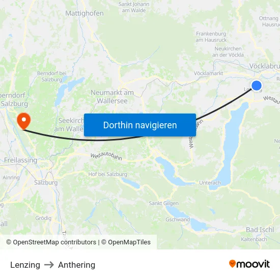 Lenzing to Anthering map