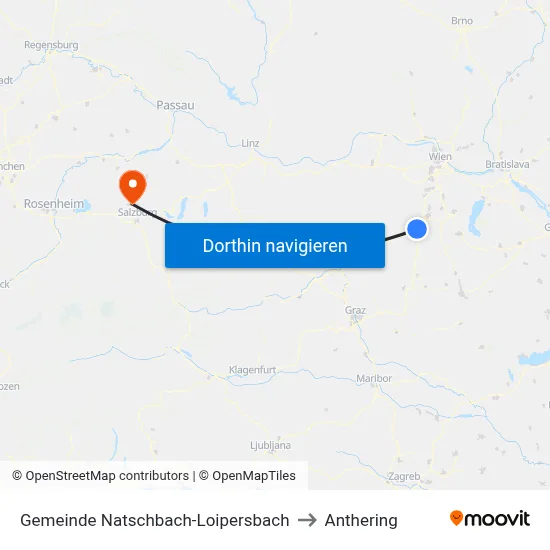 Gemeinde Natschbach-Loipersbach to Anthering map