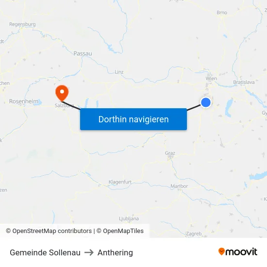 Gemeinde Sollenau to Anthering map