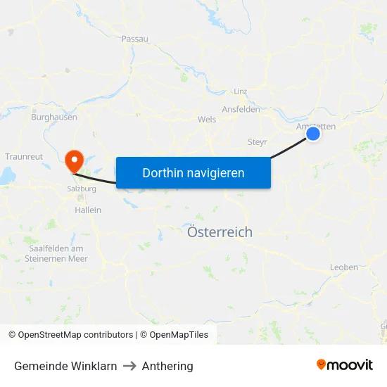 Gemeinde Winklarn to Anthering map