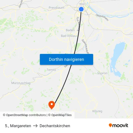 5., Margareten to Dechantskirchen map