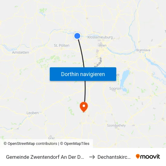Gemeinde Zwentendorf An Der Donau to Dechantskirchen map