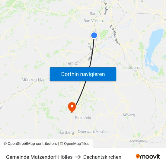 Gemeinde Matzendorf-Hölles to Dechantskirchen map