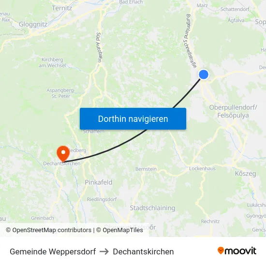 Gemeinde Weppersdorf to Dechantskirchen map