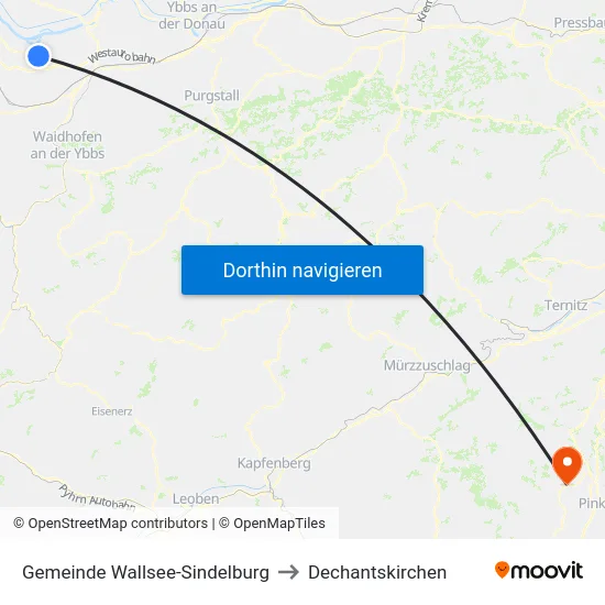 Gemeinde Wallsee-Sindelburg to Dechantskirchen map