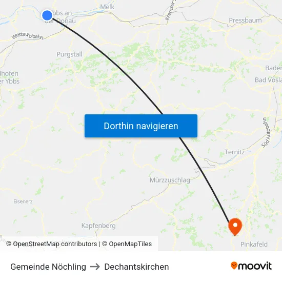 Gemeinde Nöchling to Dechantskirchen map
