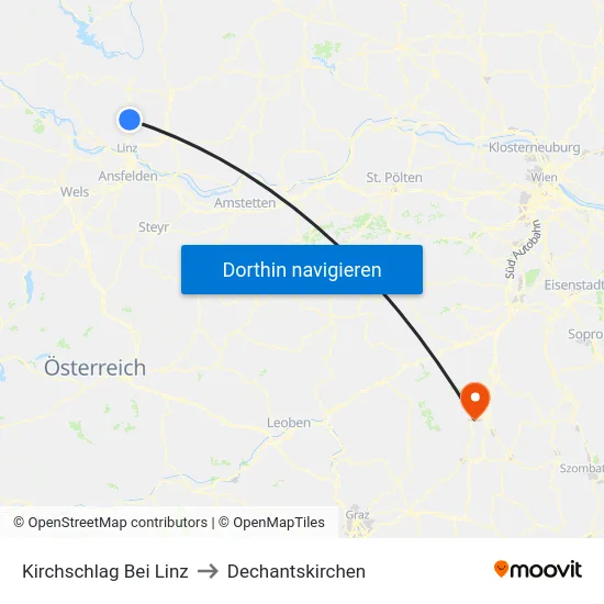 Kirchschlag Bei Linz to Dechantskirchen map