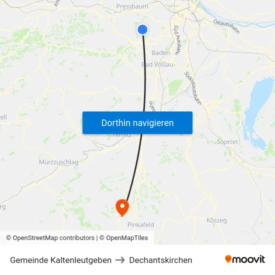 Gemeinde Kaltenleutgeben to Dechantskirchen map