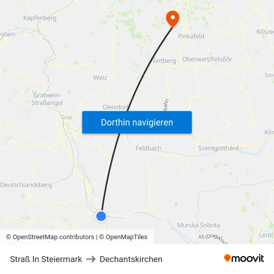 Straß In Steiermark to Dechantskirchen map