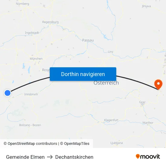 Gemeinde Elmen to Dechantskirchen map